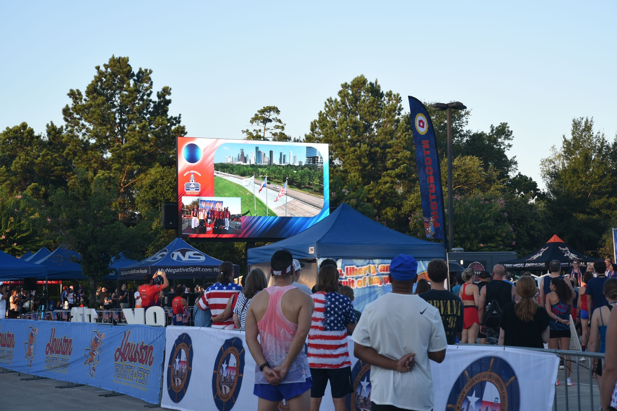Mobile LED screen at the finish line